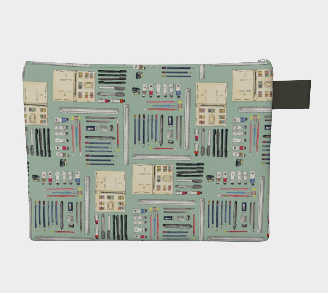 Art supplies zipper carry all